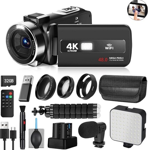 Video camera uhd 48mp - 4k, 3''
