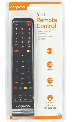 Universal remote tv - 8-in-1,